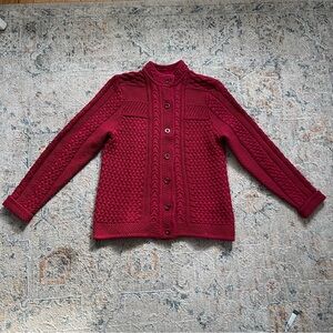 Lands End Knitted Sweater in Red